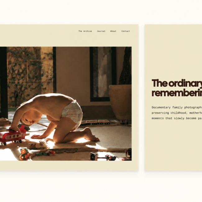 Photography website design for Carla Rincón by Studio Barok