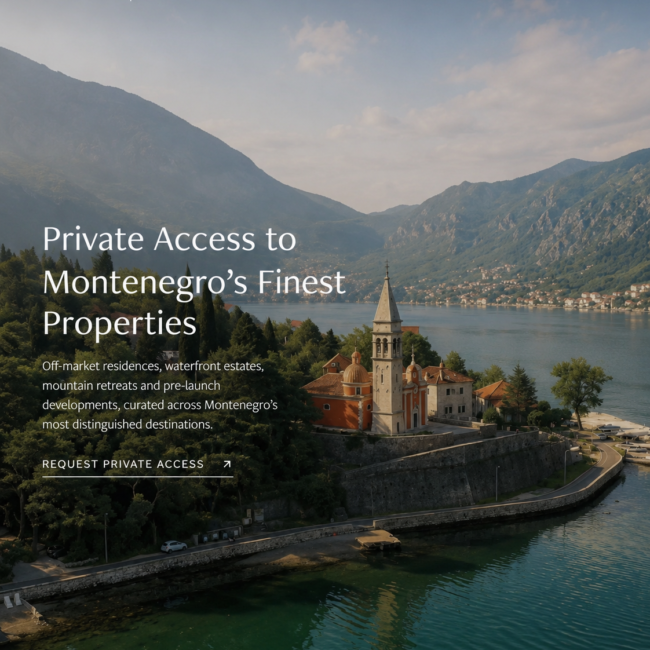 Barok Montenegro real estate website design by Studio Barok